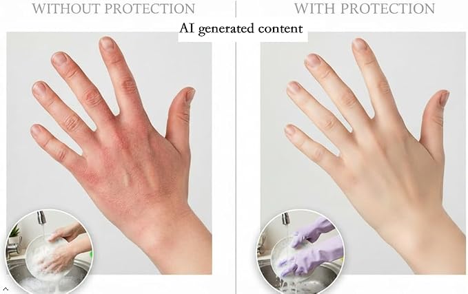 Small Natural Latex Gloves, Touchscreen & Rip-Resistant, 3-Pack, Purple Blue Green