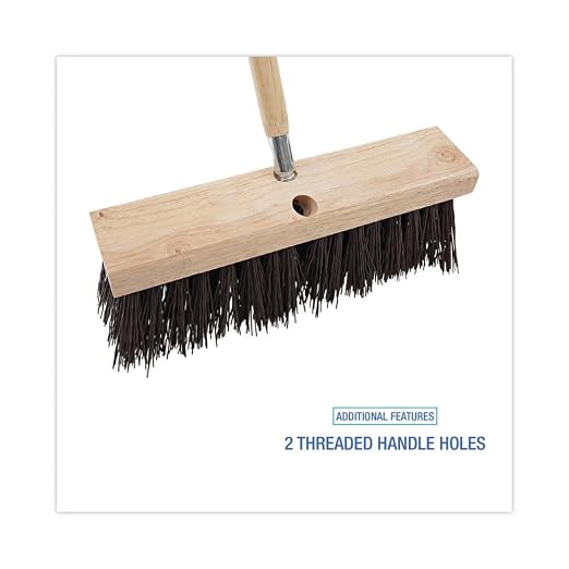 Boardwalk BWK73160 Street Broom Head, 16" Wide, Polypropylene Bristles