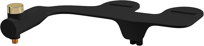 Swiss Madison Aqua Non-Electric Bidet Toilet Attachment in Matte Black with Polished Gold Hardware