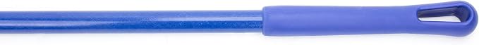 SPARTA 41083EC14 Plastic Color Coded Broom, Unflagged Bristles, Long Broom With Angled Head For Small Debris Cleaning, 56 Inches, Blue, (Pack of 12)