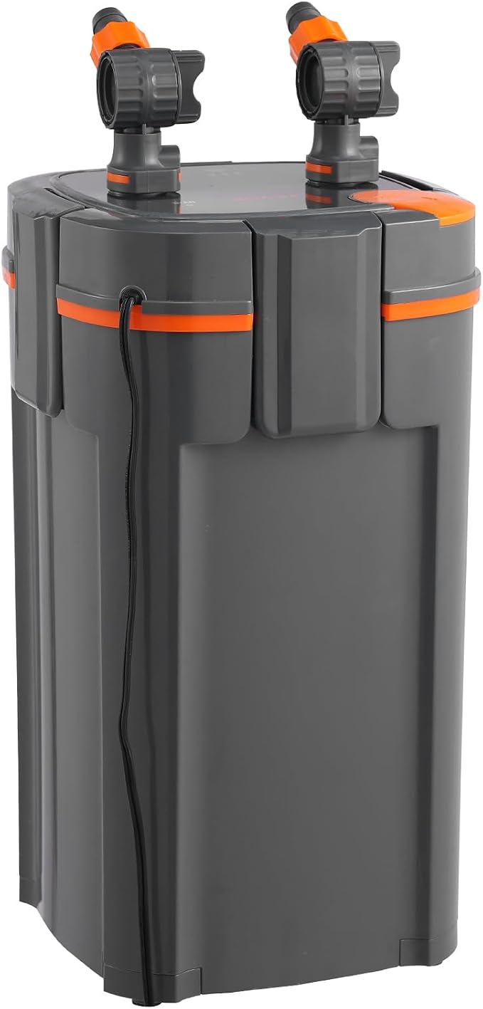 VEVOR Aquarium Filter 528GPH, 5-Stage Canister Filter 200-250 Gallon, Ultra-Quiet Internal Aquarium Filter with UV Protection, Submersible Power Filter with Multiple Function for Fish Tanks, 25W