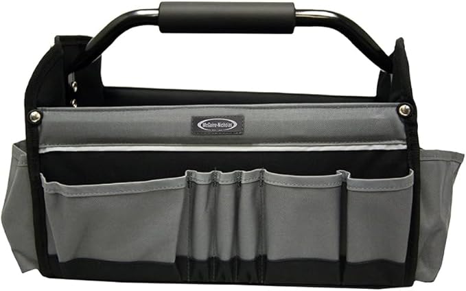 McGuire-Nicholas 15" Collapsible Tool Tote, Grey and Black Tool Tote Bag, 22015