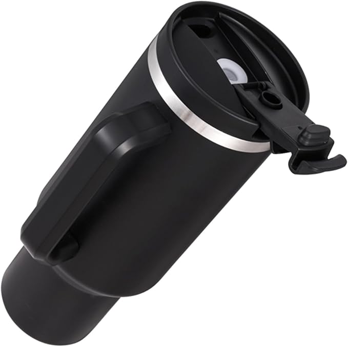 MARAZONE 40 oz Stainless Steel Tumbler with Handle, Lid and Removable Silicone Boot | Leakproof Travel Mug | Cupholder Compatible | Insulated Cup for Hot or Cold Drinks | BPA-Free - Midnight