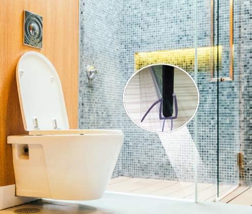 eatelle Shower Door Bottom Seal with Drip Rail for 3/8" (10mm) Thick Glass, 36" Long Sweep - Ultra Clear Polycarbonate