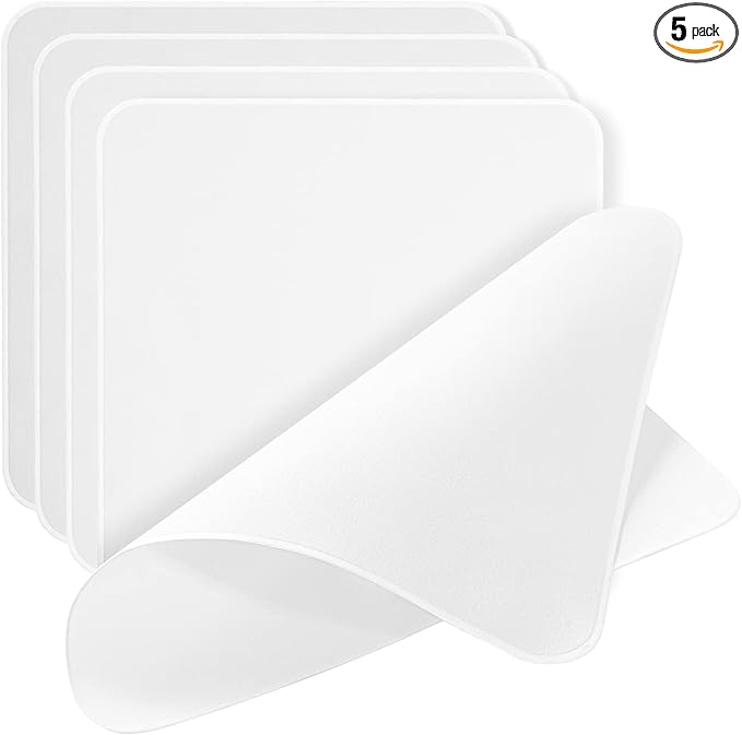 AAwipes Polishing Cloths Double-Layer 5 Packs (6.3" X 6.3", White, 320 GSM) Compatible with Apple iPhone, iPad, MacBook, iWatch, Soft & Nonabrasive Superfine Microfiber Cleaning Cloths (X3602)