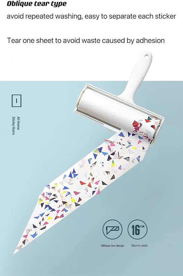 Lint Roller Refills for Pet Hair -1080 Sheets(12packs), 6.3 in Long,1.5 in Diameter,Extra Sticky for Clothes Dog &Cat Hair