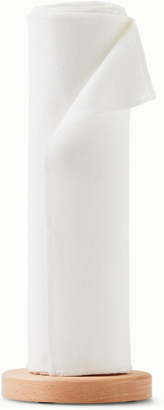 Esembly Reusable Cotton Paperless Towels - Washable Kitchen Towels with Storage Tube | Organic, Absorbent, Fits Standard Holders | Zero Waste Cleaning Solution - Refill, 12-Pack
