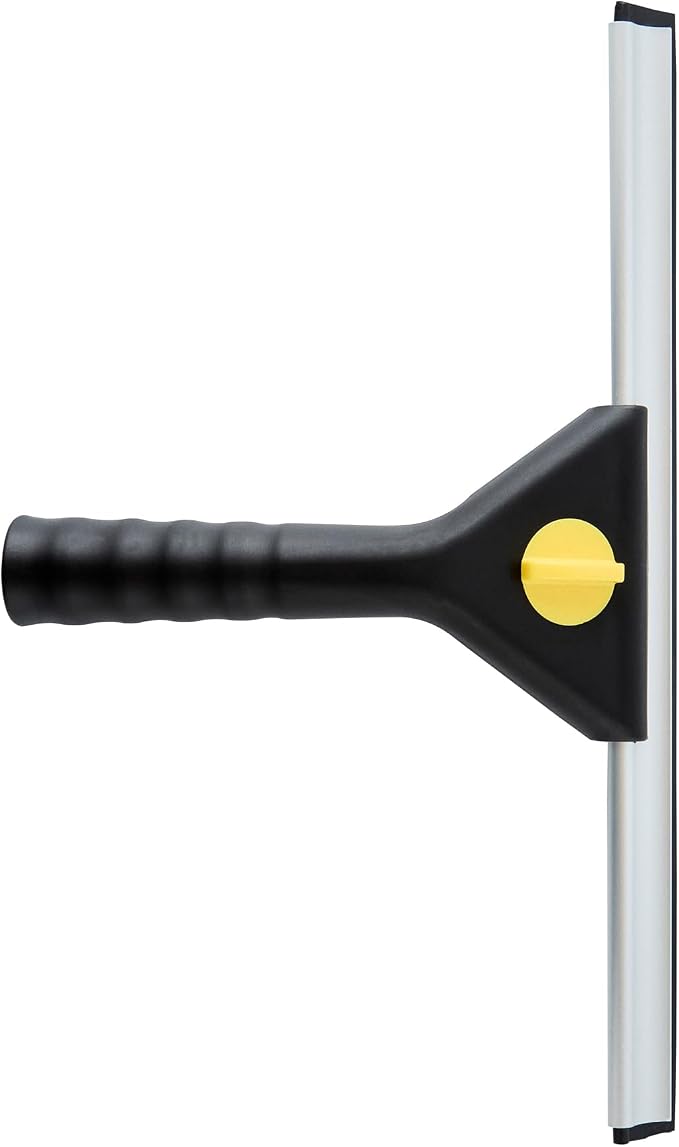 Restaurantware-Clean Tek Professional 11.81 Inch Window Squeegee, 1 Window Cleaning Squeegee with Rubber Blade - All-Purpose, for Mirror Or Glass Door, Black Plastic Wiper with Aluminum Frame