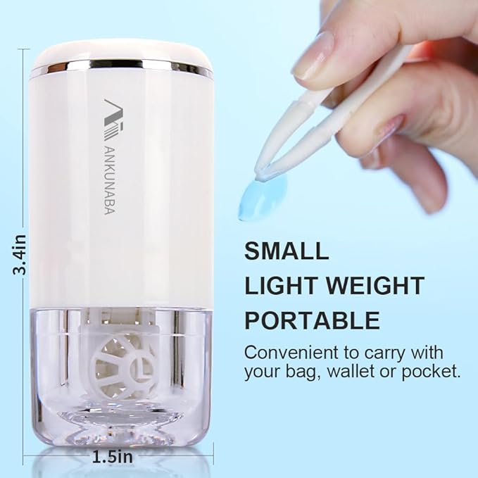 Contact Lens Cleaner, Portable Soft Contact Lens Cleaning Machine with USB Charger, Automatic Vibration Contact Lenses Cleaner Case for Traveling (White)
