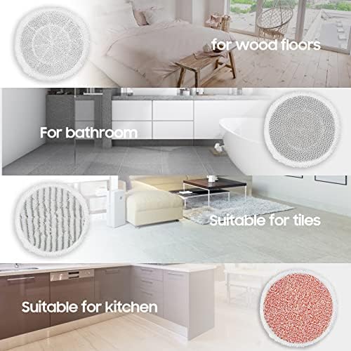 2 Count Upgraded Steam Scrub Brush Heads + 8 Pack Steam Mop Replacement Pads for Shark Steam and Scrub Mop S8201 S8001 S7201 S7000 Series
