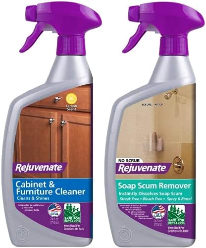 Rejuvenate Cabinet, Furniture and Shower Cleaner Bundle (24 Oz)