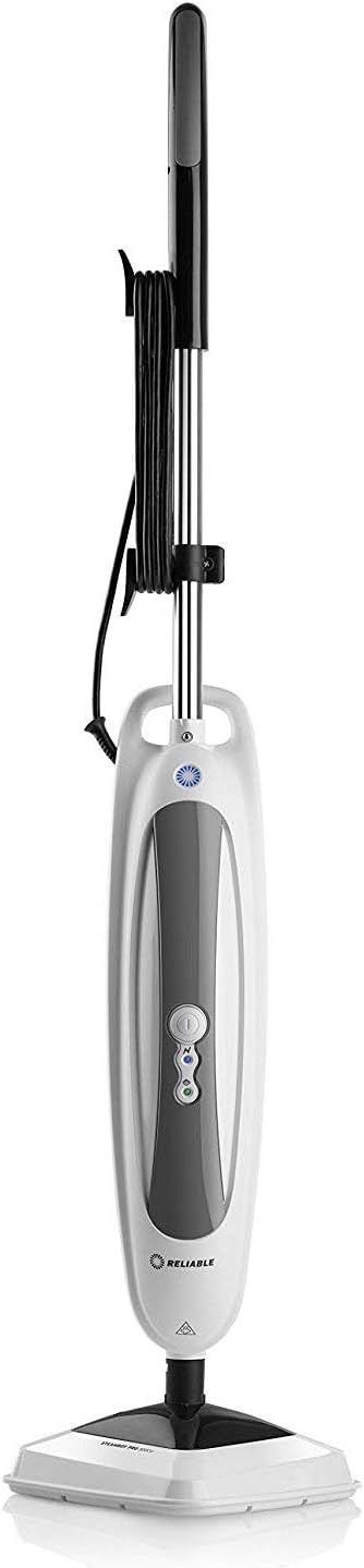 Reliable 300CU Steamboy Pro 3-in-1 Scrub and Steam floor mop with carpet glide - Electric steam scrubber, steam cleaner with 2 microfiber pads, for tile, grout, hardwood floors, 180-degree swivel head