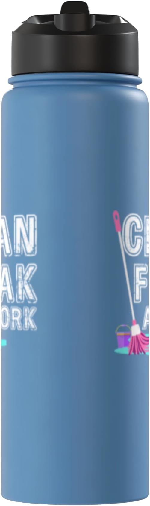 Clean Freak at Work Cleaning Stainless Steel Insulated Water Bottle