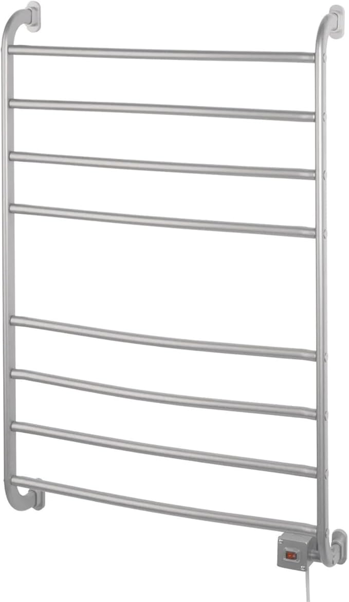 Warmrails Kensington Towel Warmer - Wall Mounted Towel Warmer Rack for Drying Towels and Garments - 39.5-Inch Nickel Finish Frame with 4 Bars - Model HSKS