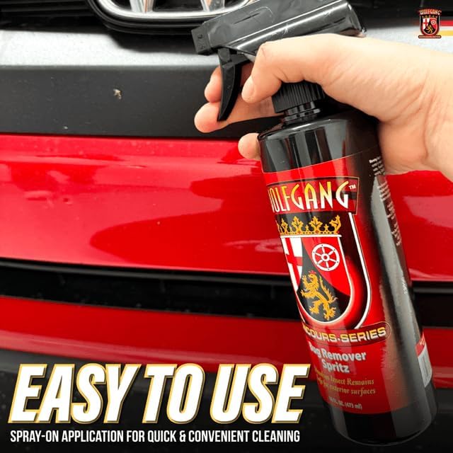Wolfgang Bug Remover Spritz | Enzyme-Based Formula for Removing Bugs & Contaminants | Safe for All Paint Types & Colors | Exterior Surfaces Only | WG-4800 | 16 fl. oz