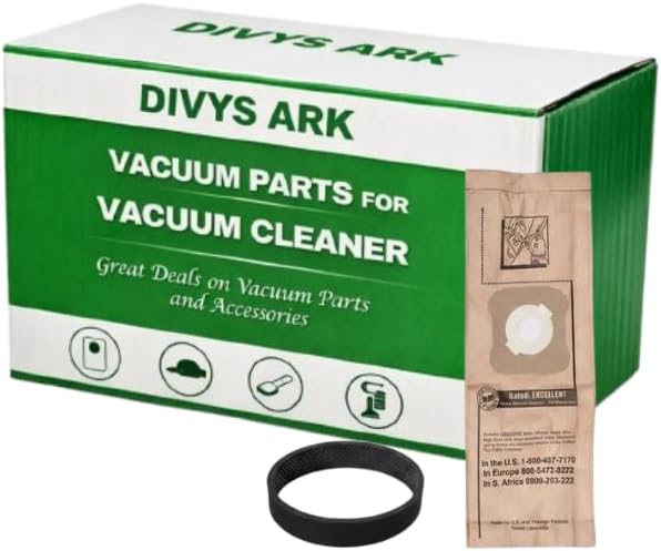 Replacement of Kirby 9 Vacuum Bags G3 G6 Micron Magic 197394 + 3 Belts #197394 + 301291S X 3