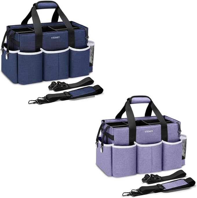 Ytonet Wearable Cleaning Caddy for Cleaning Supplies Cleaning Caddy Blue&Purple