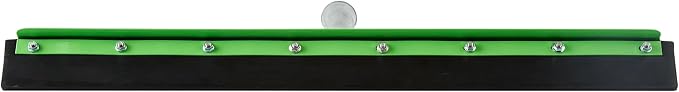 Restaurantware-SQUEEGEE ONLY: Clean Tek Professional 24 Inch Floor Squeegee, 1 Broom With Rubber Blade - Handle Sold Separately, Heavy-Duty, Green Steel Wiper, Ideal For Floor, Tiles