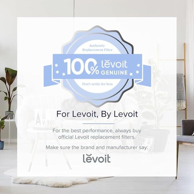 Levoit Sprout Air Purifier Genuine Replacement Filter, AHAM VERIFIDE, 3-Stage HEPA Filter, High-Efficiency Activated Carbon, 1 Pack, White