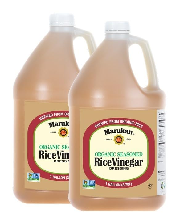 Marukan Organic Seasoned Rice Vinegar Dressing, 1 Gallon (Pack of 2)