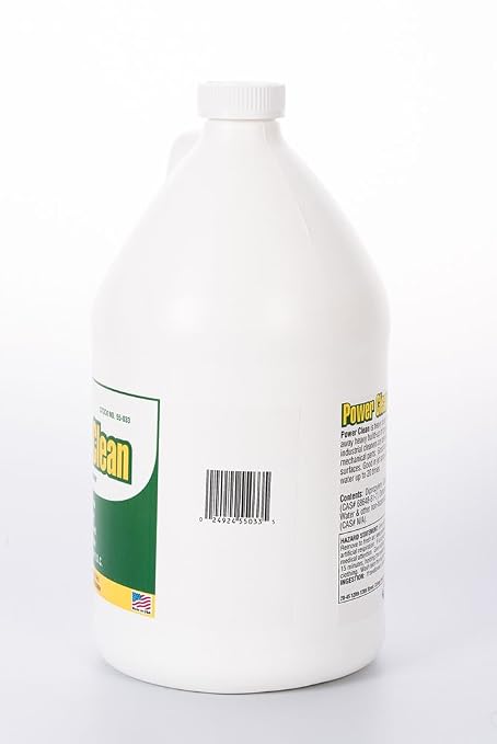 Power Clean, 1 Gallon, Heavy-Duty, Jet Spray, Water-Soluble, Mechanical Parts Cleaner That Removes Away All Heavy Build-Up of Grease, Grime, Oil, Carbon & Deodorizes (55-033)