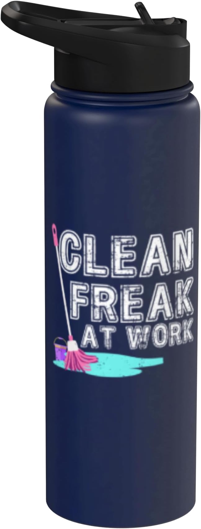 Clean Freak at Work Cleaning Stainless Steel Insulated Water Bottle
