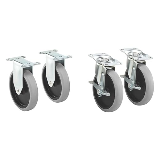 Rubbermaid Commercial Products Heavy Duty Adaptable Utility Cart Replacement Casters, Pack of 4