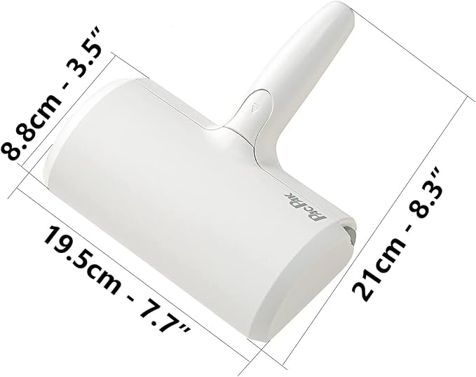 Upgraded Pet Hair Remover and Dirt Remover for Furniture, Reusable Dog Hair Remover Roller for Dog & Cat, Self-Cleaning, Perfect Fur Remover for Couch, Carpet, Bed and Car and More (White)