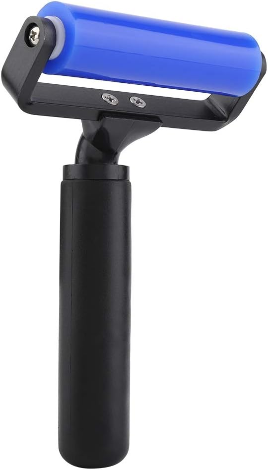 4 Inch Silicone Manual Roller Anti Static Cleaner Tool, Under the Action of Static Electricity, Small Impurities Will be Adsorbed on the Drum 4"