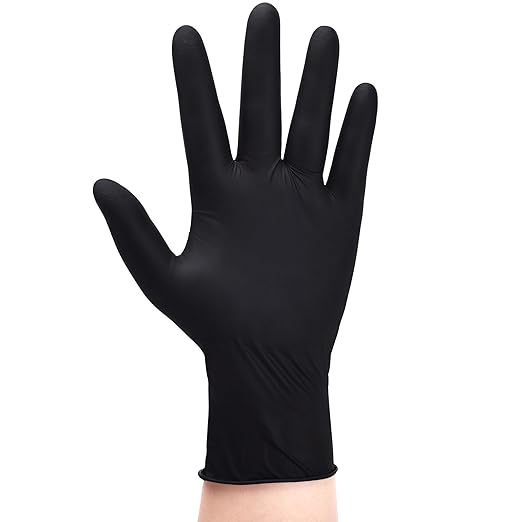 Schneider Nitrile Exam Gloves, Black, XL, Case of 1000, 5 Mil Thick Disposable Gloves, Latex Free, Powder Free, Food Safe, Non Rubber for Medical, Cleaning & Cooking, Barbecue, Food Prep