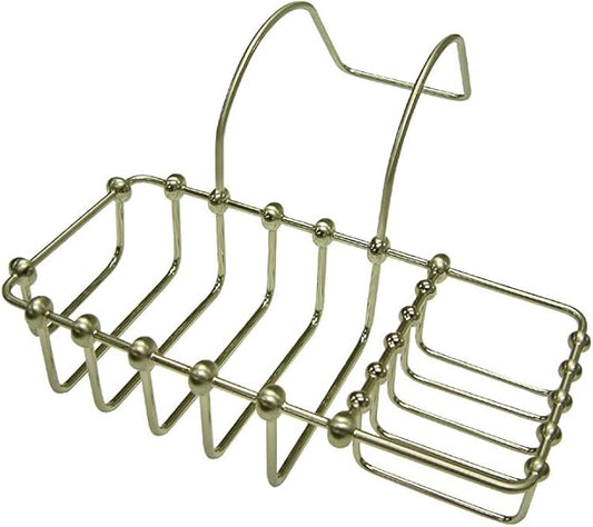 Kingston Brass CC2168 Clawfoot Tub Rim Soap and Sponge Holder, Brushed Nickel