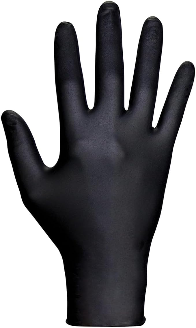 SAS SAFETY CORP 66516 Raven Nitrile Small Black Powder-free Gloves