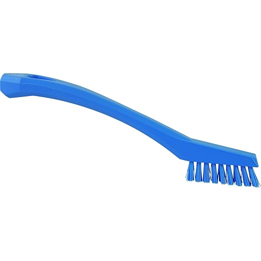 1/2 in W Detail Brush, Stiff, 5 1/2 in L Handle, 2 in L Brush, Blue, Plastic, 8 in L Overall - 1 Each