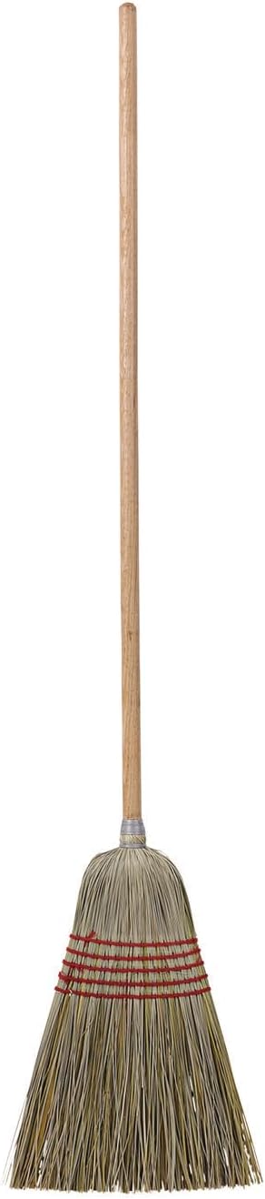 Boardwalk Corn/Fiber Brooms, Corn/Yucca Bristles, 53.5" Overall Length, Natural, 6/Carton