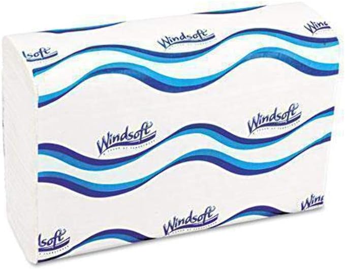 Windsoft Embossed C-Fold 1-Ply Paper Towels - 200 Sheet per Pack / 12 Packs per Carton