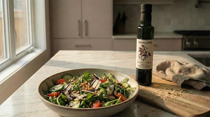 Blazing Bella Barrel Aged Balsamic Vinegar of Modena, Italy – Thick, Rich & Naturally Sweet – Premium Traditional Italian Balsamic – 8.45 fl oz (250ml)