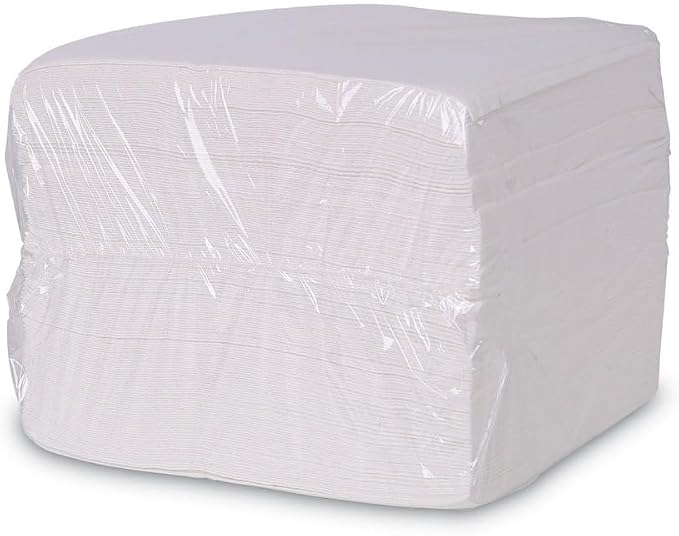 Boardwalk BWK-V030QPW 12 in. x 13 in. DRC Wipers - White (90 Bag, 12 Bags/Carton)