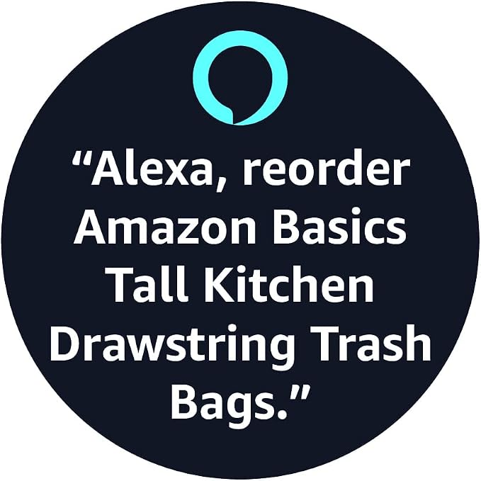Amazon Basics Tall Kitchen Drawstring Trash Bags, Sturdy, 13 Gallon, Unscented, 200 Count
