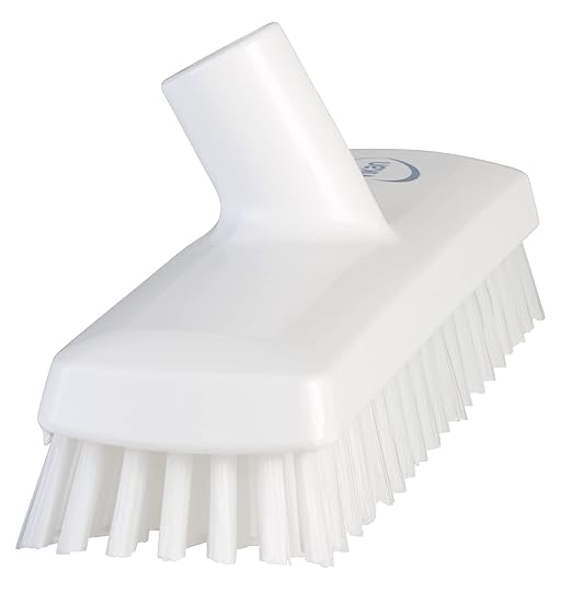 Vikan 70415 Deck Scrub,Waterfed,Stiff,11",PP/PBT,White