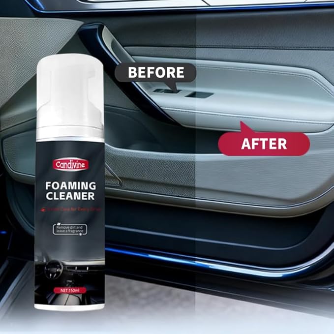 2Pcs Multi-Purpose Foam Cleaner for Car Interior Upholstery Cleaner Foam for Seats,Carpets, Dashboard, Mats, Leather, Vinyl, Quick Remover Stains, Foam Spray for Auto, RV, Home Use(150ml*2)