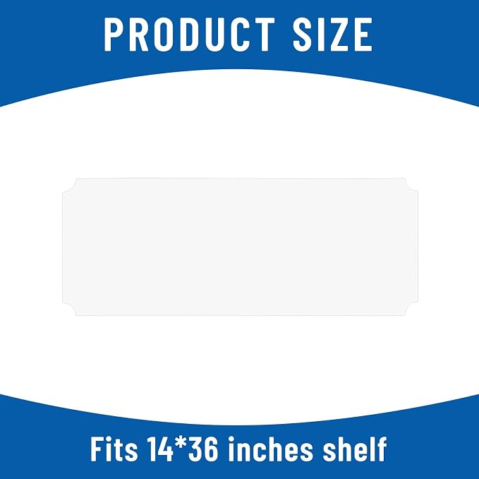 Frienda Set of 5 Wire Shelf Liner 14 x 36 Inch Heavy Duty Shelf Liners for Wire Shelving, Waterproof Non Adhesive Plastic Mat for Metal Rack Kitchen Shelves, Shoe Rack
