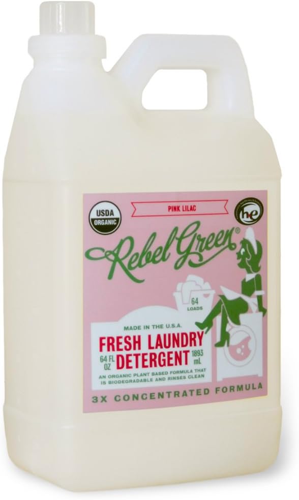 Rebel Green Organic Pink Lilac Fresh Laundry Detergent, 64 FZ
