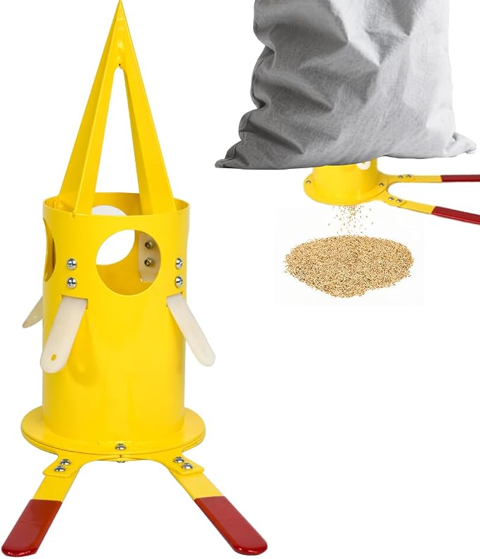 Big Bag Dispenser Bulk Bag Unloader Big Bag Animal Feed Unloader for Warehouse Farm Home Use (Yellow + Red)