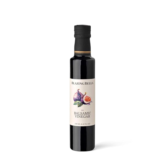 Blazing Bella Fig Balsamic Vinegar – Thick, Smooth & Naturally Sweet with Fig – Premium Italian Balsamic for Cheese, Salads & Finishing Dishes – 8.45 fl oz (250ml)