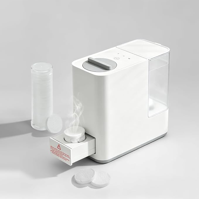 Smart Hot Face Towel Dispenser: Auto 5-10S Heating & Dispensing - Room Temp/131°F/149°F/32°F with Ice - 700ml Water Tank & 20 Disposable Compressed Towels - Portable for Esthetician/Home/Spa