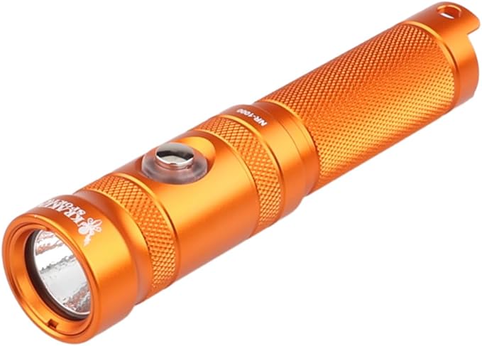 Kraken Sports NR-1000 Back Up Dive Light 1000 Lumens, 330ft/100m Depth Rating, 90 Minutes Burn Time at Full Power, Orange