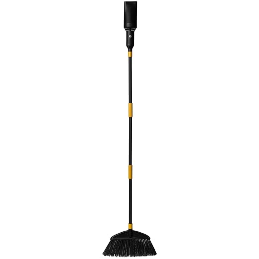 Outdoor Broom with Built-in Lightweight Rechargeable Cordless Mini Leaf Blower | Small Leaf Blower & Air Stick Blower Broom for Patio, Deck, Balcony, RV