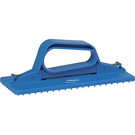 Vikan 55103 Pad Holder,Handheld,9" x 3.7",PP/SS,Blue