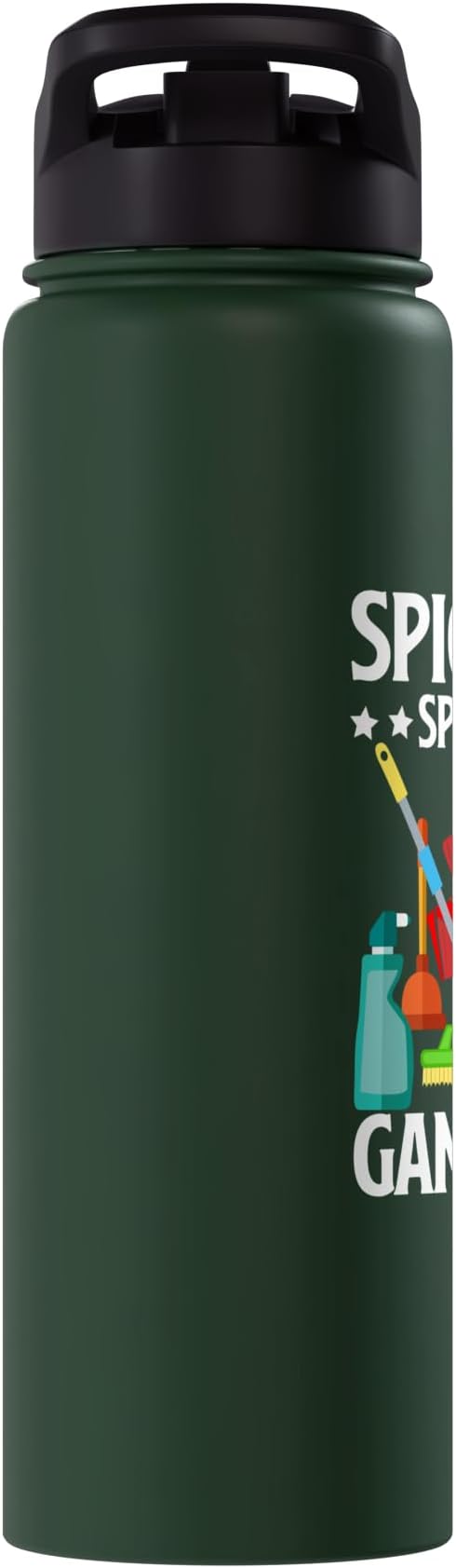 Spick and Span is my Game Plan Cleaning Stainless Steel Insulated Water Bottle