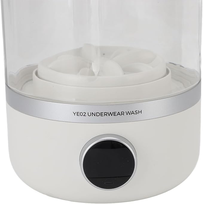 GLOGLOW Mini Washing Machine, Portable Lightweight Transparent Washing Machine 10W Quiet Rechargeable Mini Laundry Washer for Underwear Baby Clothes and Small Items